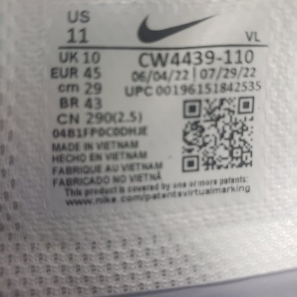 Nike Alpha Huarache 8 Pro  White/Pure Platinum/Wolf Grey Men's Size 11 NWOT - Picture 6 of 13